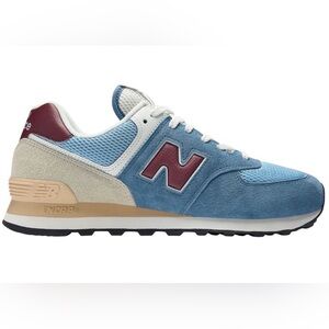 New Balance 574 Blue/Burg Suede Sneakers ENCAP Classic Men’s Sz 8 /Wmn’s Sz 9.5